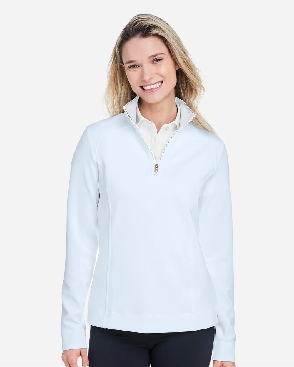 Fairway & Greene® Ladies' Wells Quarter-Zip Tech Pullover Shirt view 2