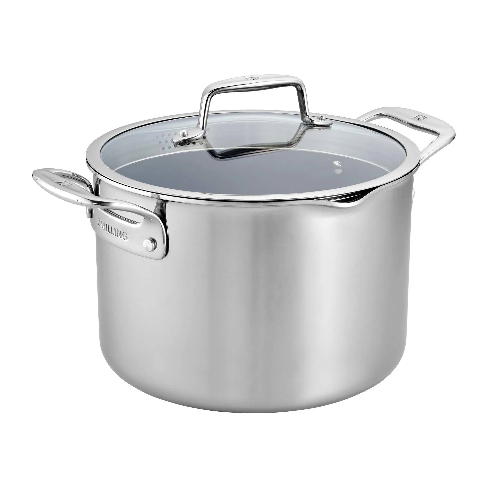 Zwilling Clad Cfx 8Qt Stainless Steel Ceramic Nonstick Stockpot W/ Lid