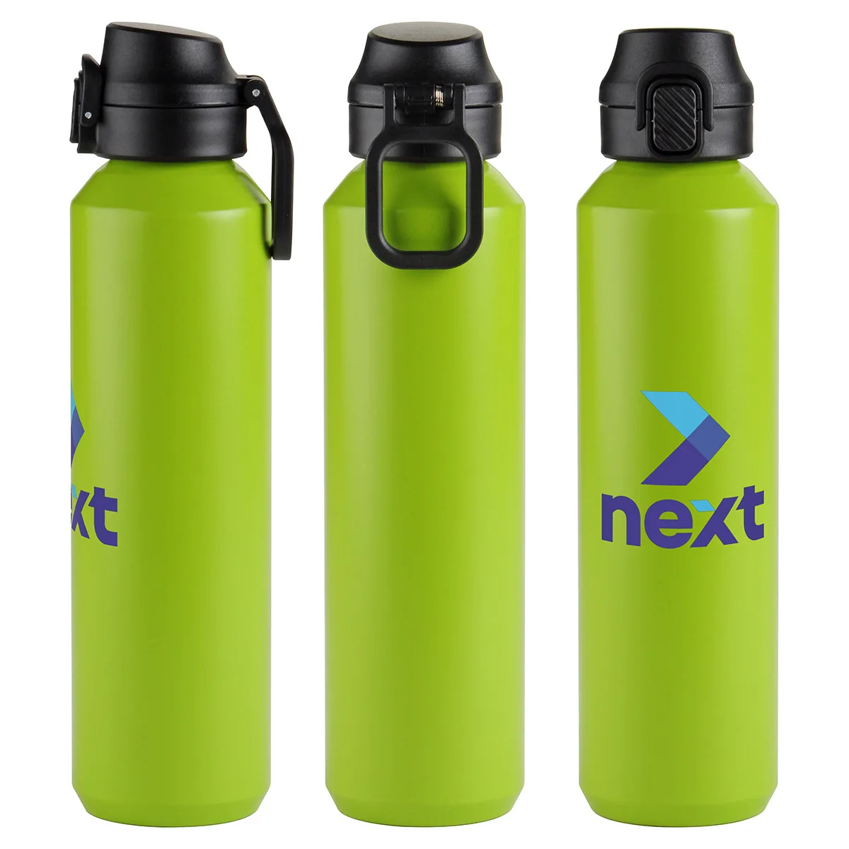 Nexus 27 oz Recycled Aluminum Bottle with Flip-Top Lid and Carabiner view 7