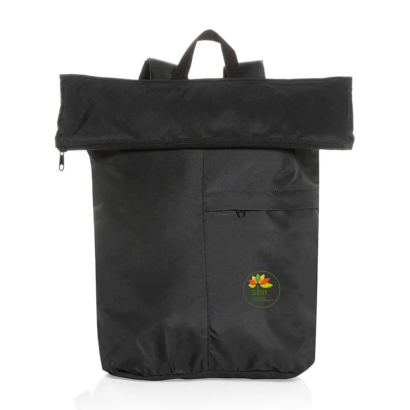 Dillon AWARE™ rPET Lightweight Foldable Backpack - Black