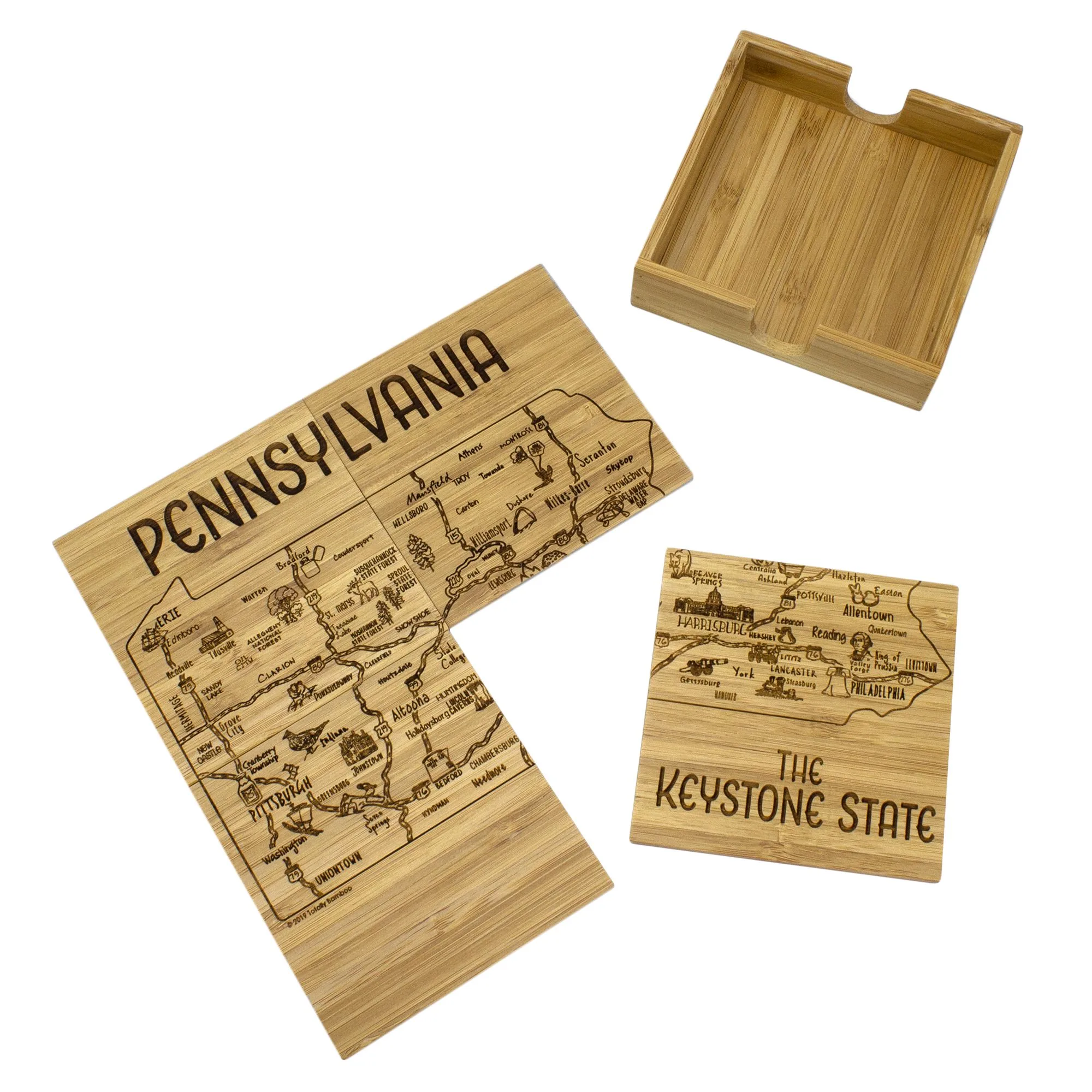 Pennsylvania Puzzle Coaster Set view 5