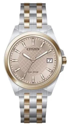 Citizen® Ladies Corso Eco-Drive® Two-Tone Rose Gold Stainless Steel Bracelet Watch