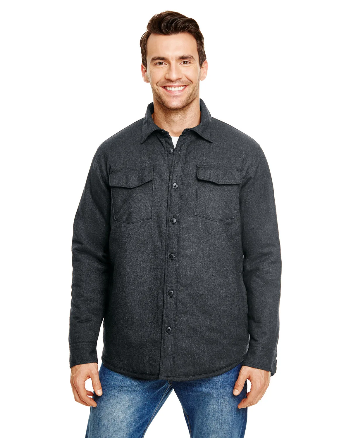 Burnside Adult Quilted Flannel Jacket view 2