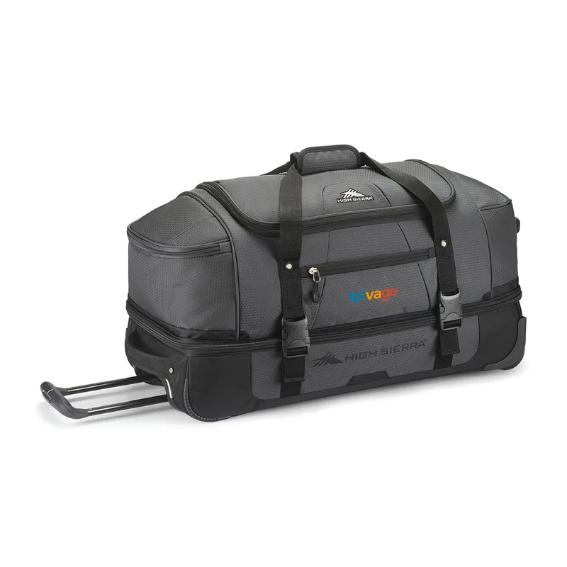 High Sierra® Fairlead 28" Drop Bottom Wheeled Duffel - Mercury-Black