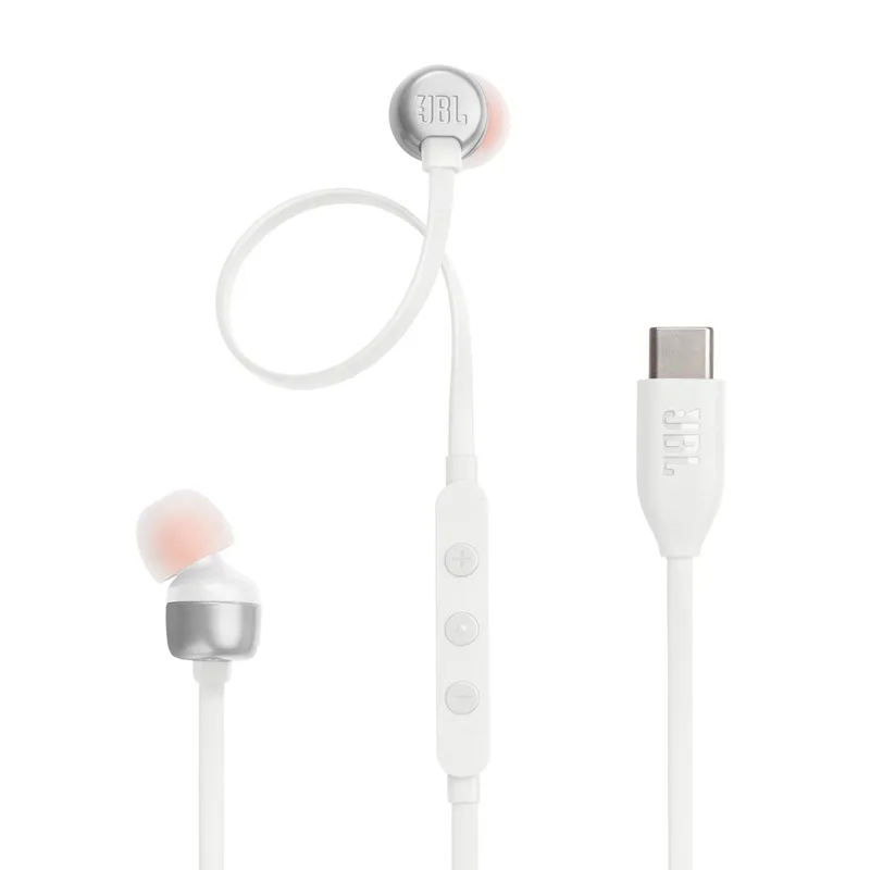 JBL Tune 310C Usb-C Wired Hi-Res Earbuds White