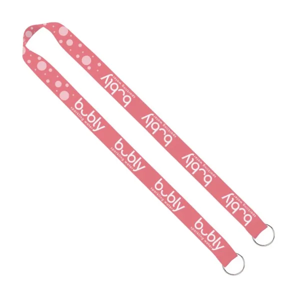 IMPORT Rush 1" Dye-Sublimated 2-Ended Lanyard with Dual Sewn Silver Metal Crimp & Split-Ring view 3