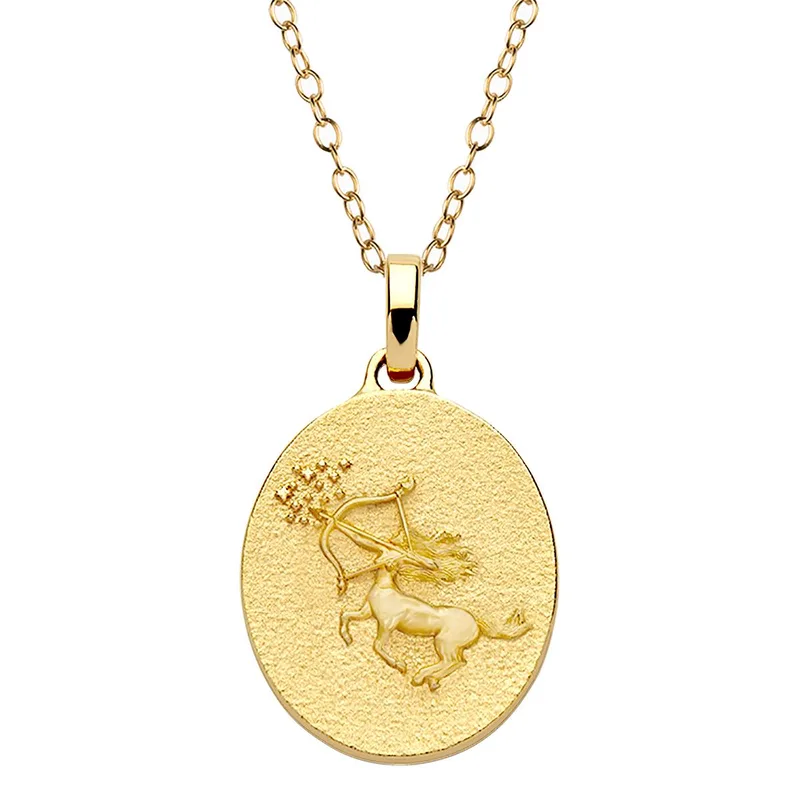 Jilco Inc Sagittarius Necklace - Yellow Gold