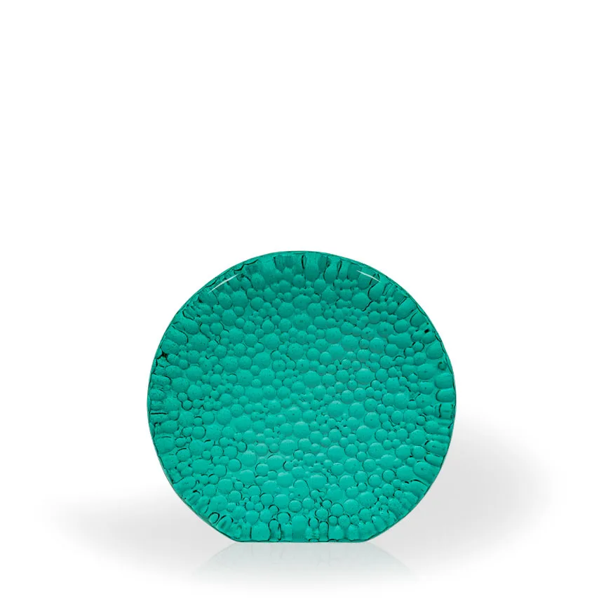 Sardinia Raindrop Teal Recycled Glass Award, 5.25" view 2