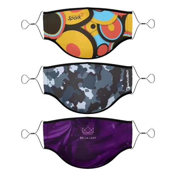 IMPORT Titan 3-Ply Dye-Sub Adult Face Mask w/ Adjustable Elastic Straps view 2