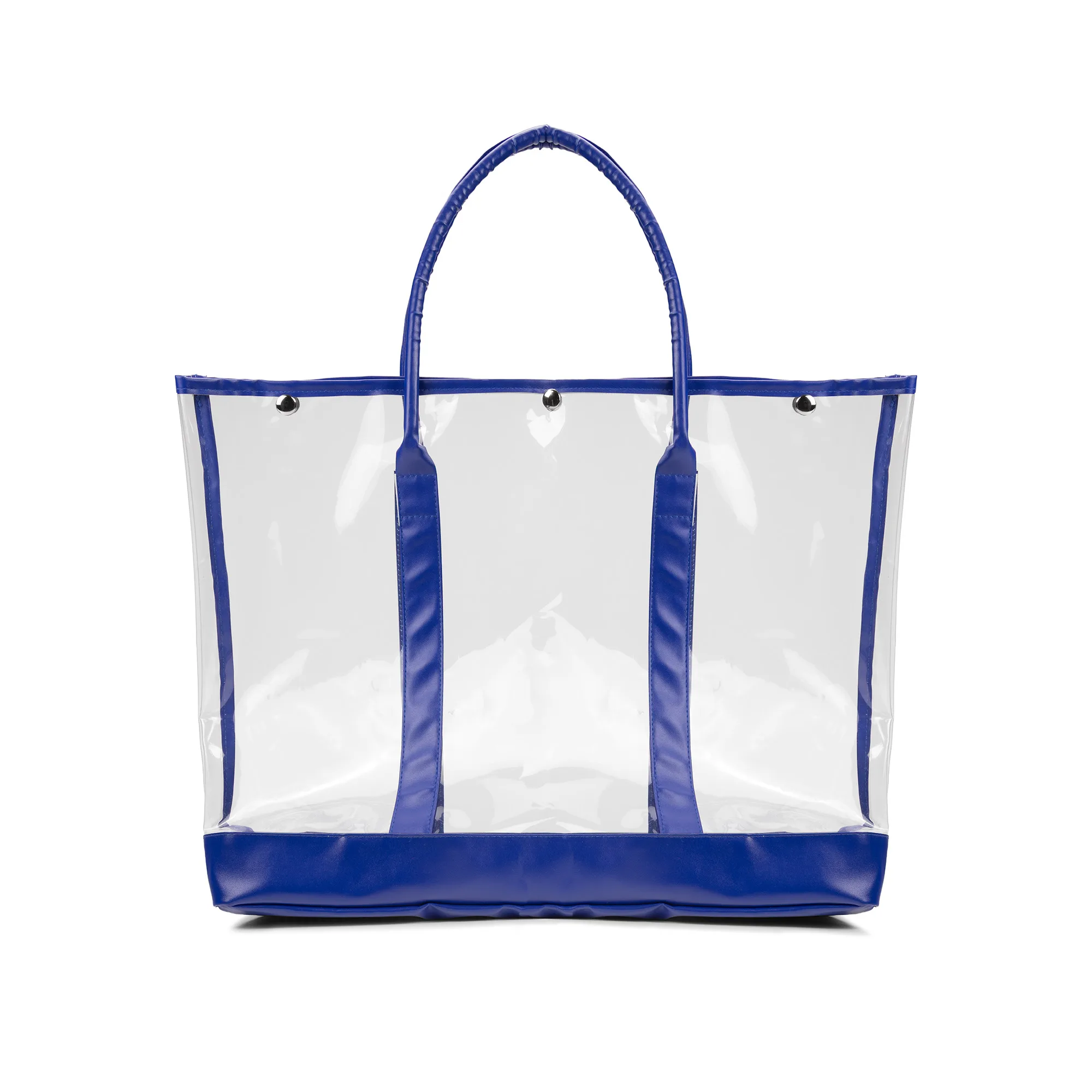 Luxe Button-Top Tote with PU Leather Trim view 2