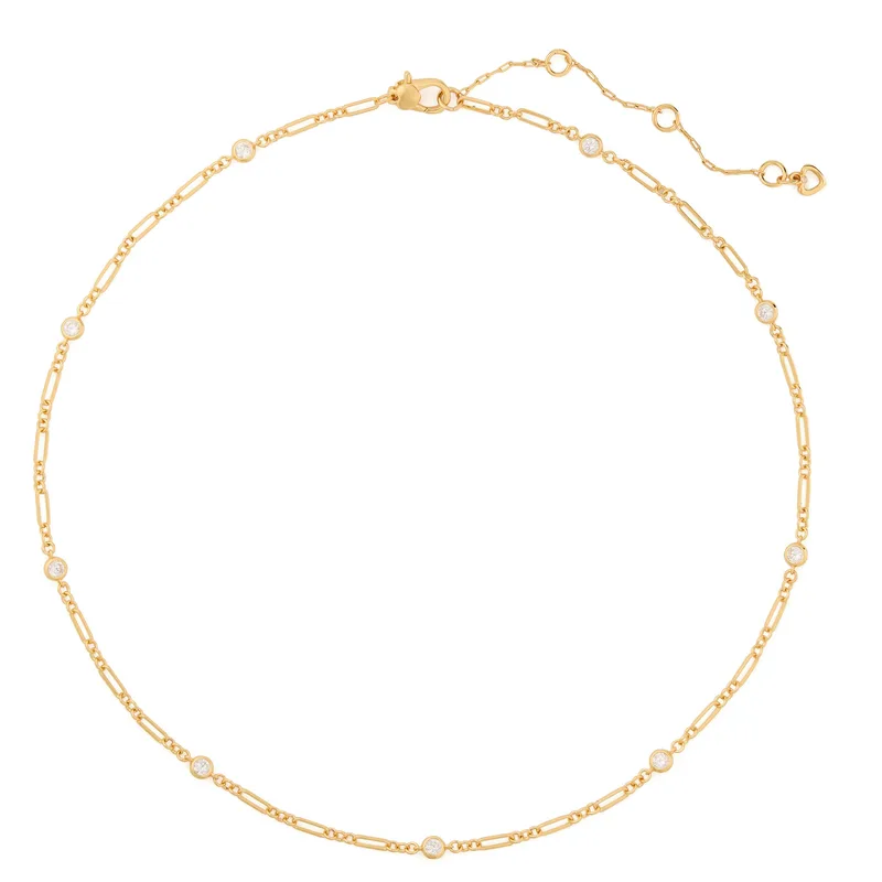 kate spade new york One In A Million Chain Necklace - Clear/Gold