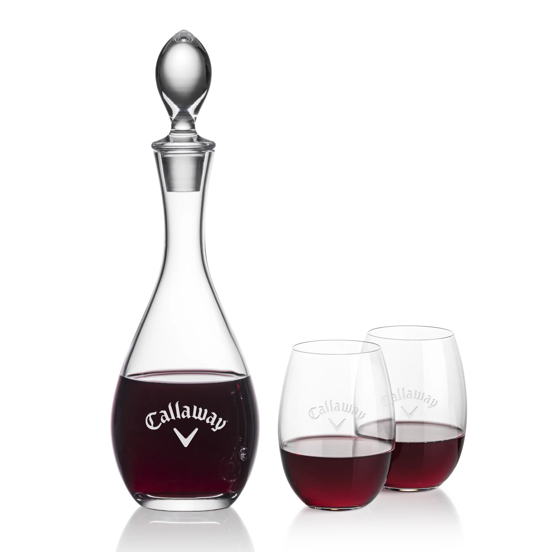 Decanter Stemless Set, Stemless Brunswick Wine Set, Decanter & 2 Stemless