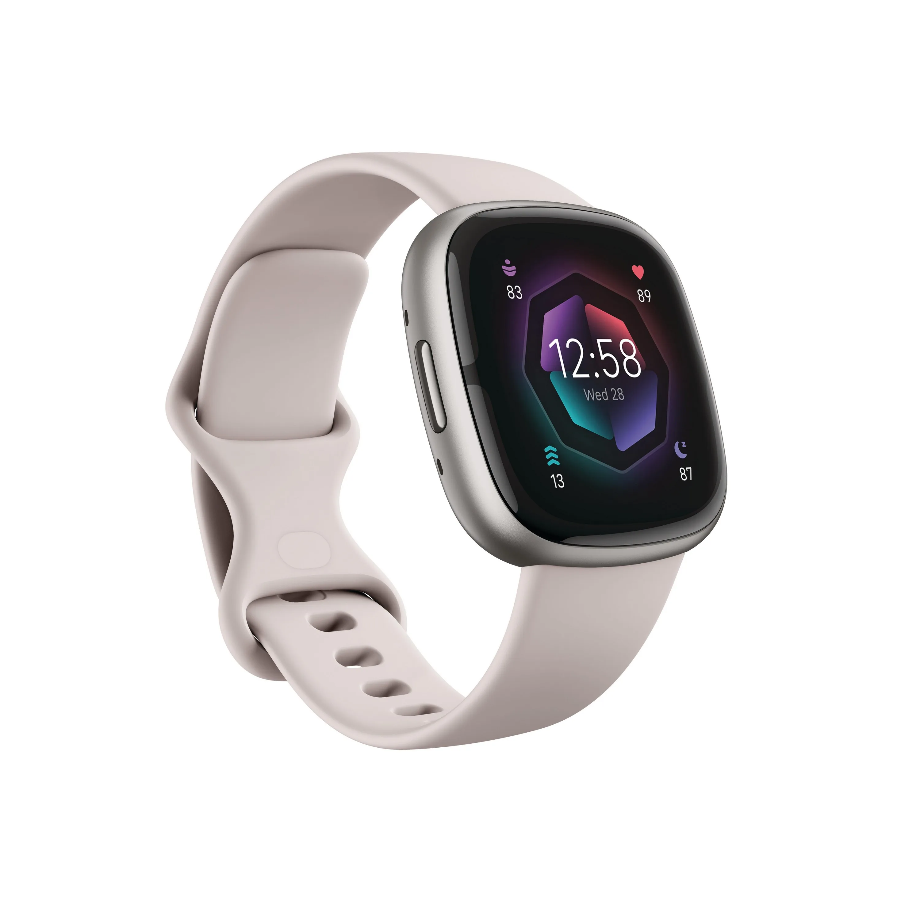 Fitbit Sense 2 Advanced Health Smartwatch Lunar White/Platinum