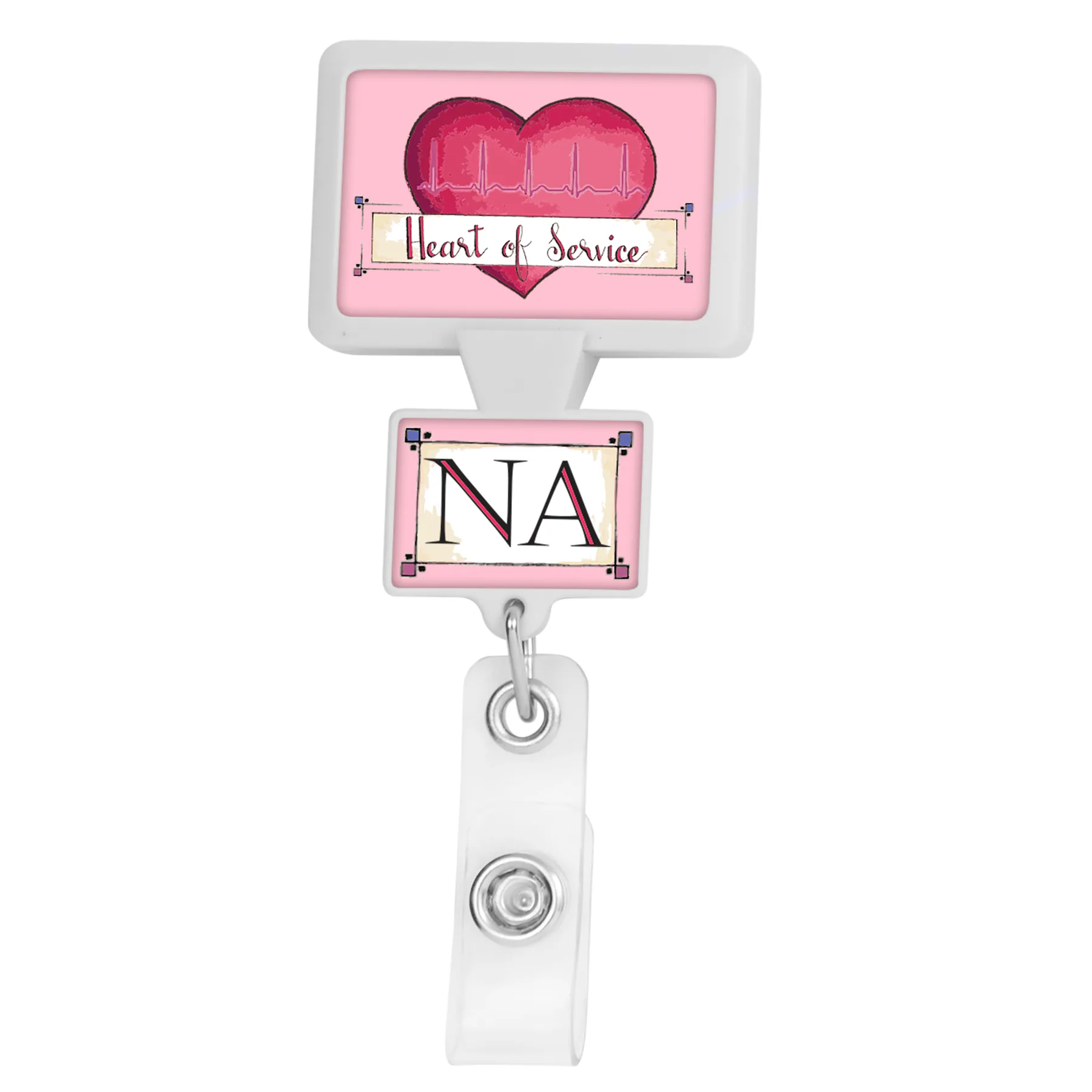 Double Up Rectangle Retractable Badge Reel view 7