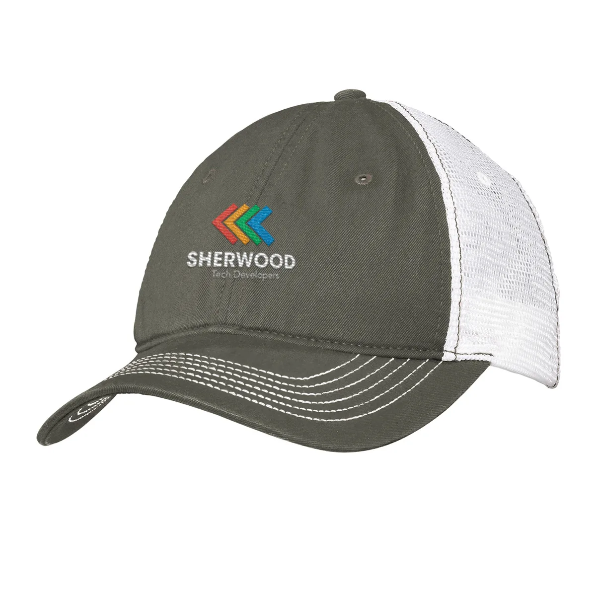 DT607 armywhite Embroidery