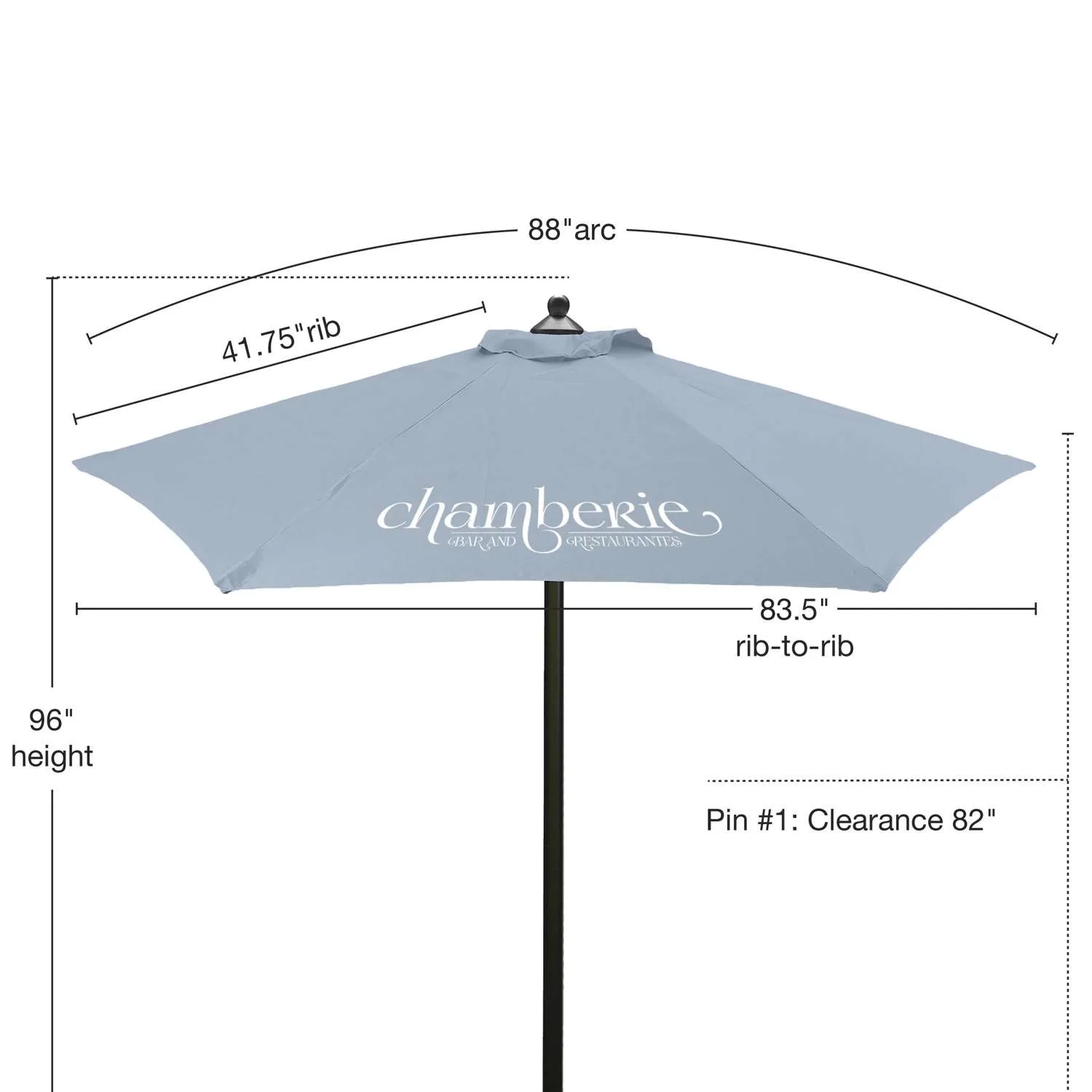 7' Steel Market Umbrella Kit (1 Imprint) view 3