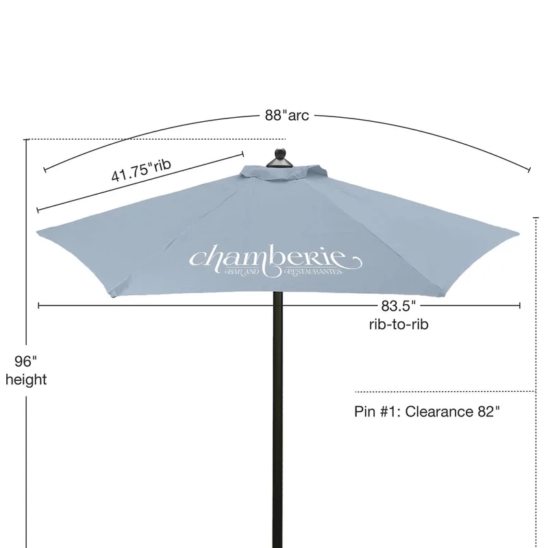 7' Steel Market Umbrella Double-Sided Dye Sub Kit view 3