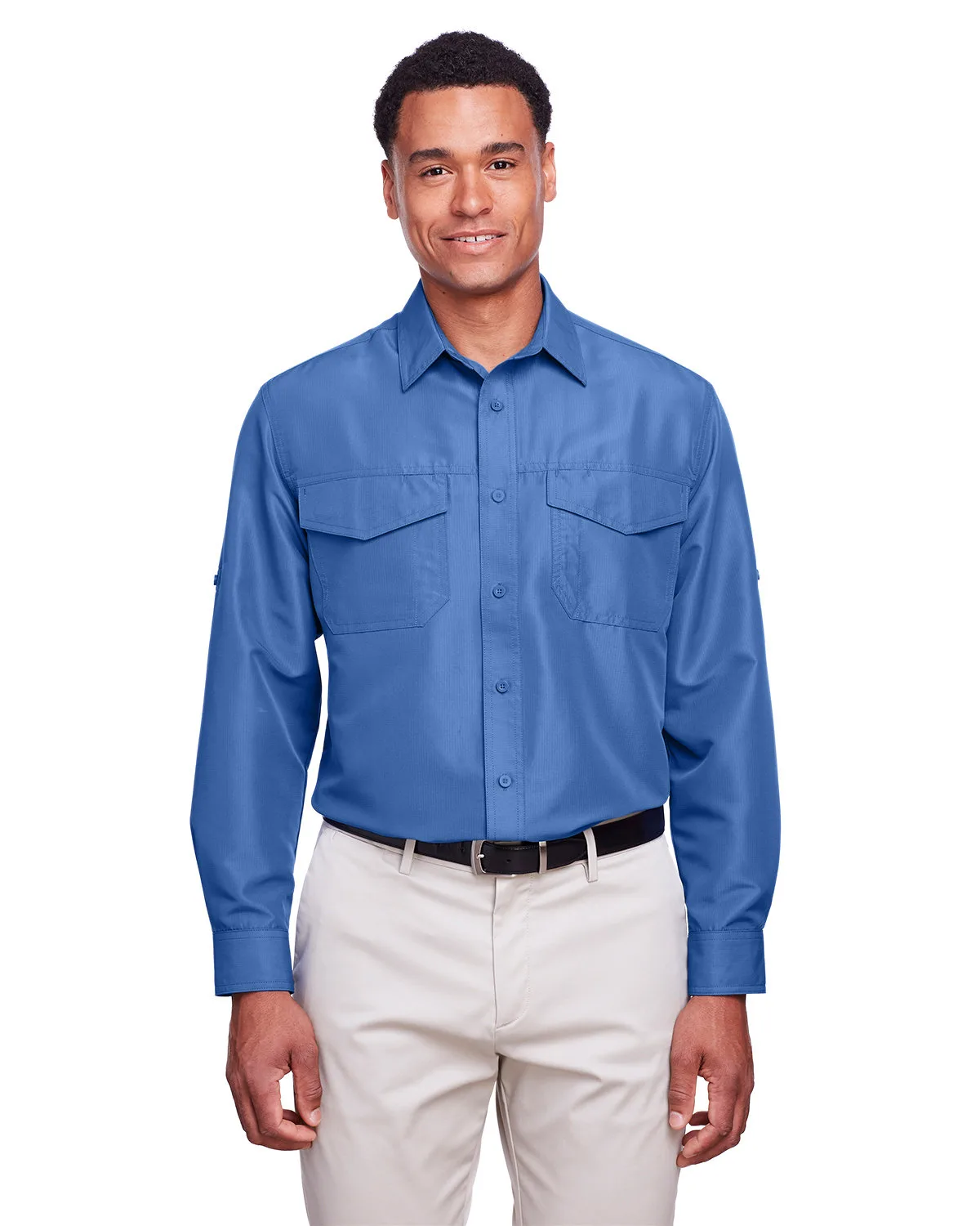 Harriton Men's Key West Long-Sleeve Performance Staff Shirt view 6