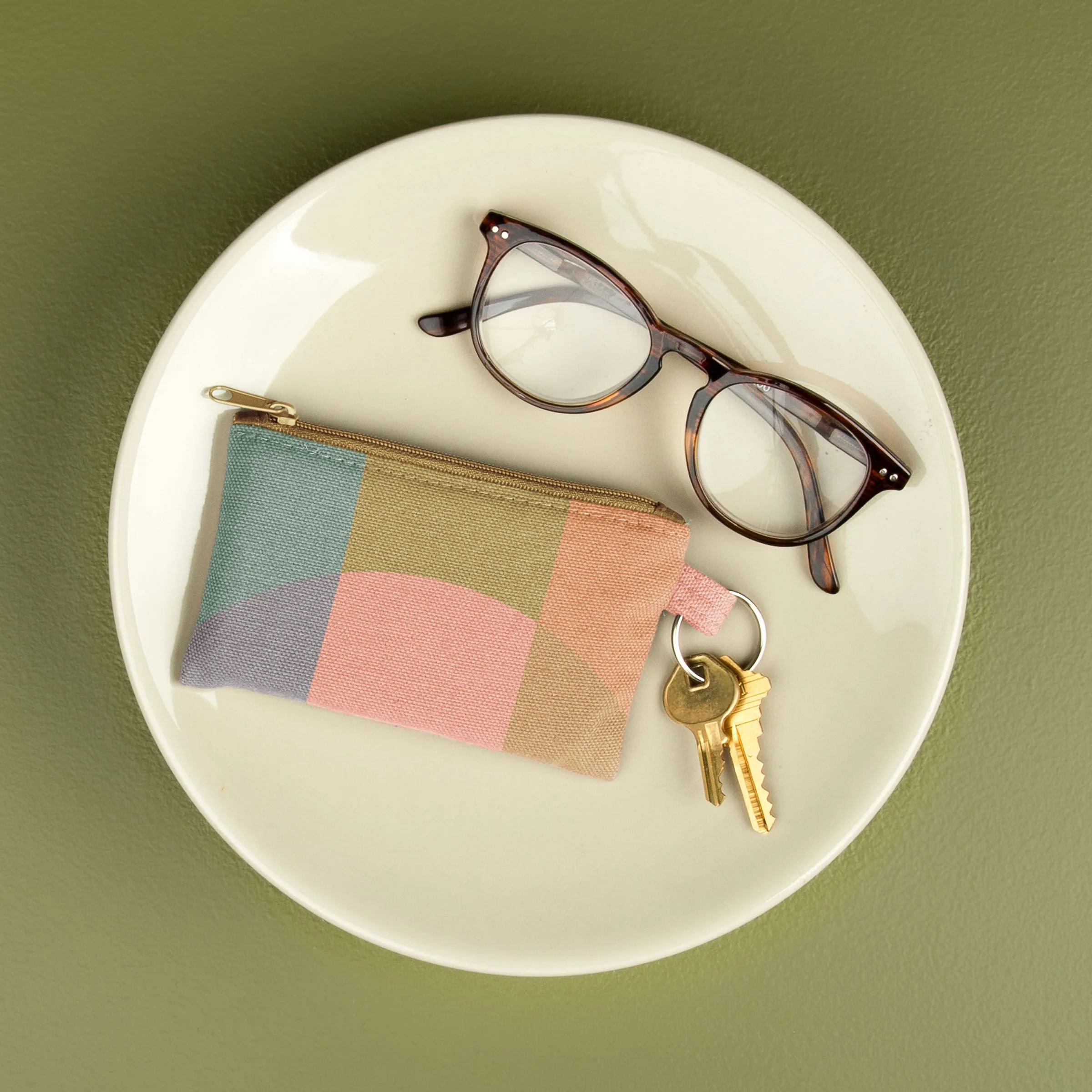 Penny Key Ring - 4CP Pigment Dyed Canvas view 5