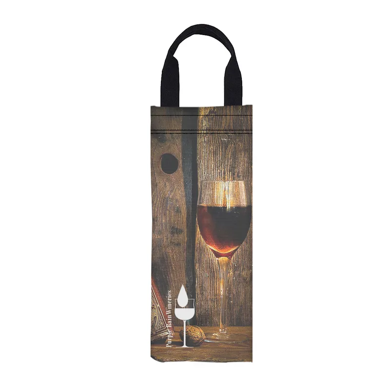 6" W X 16" H Canvas Wine Bag view 2