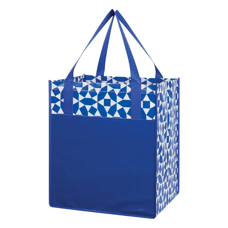 Non-woven Geometric Shopping Tote Bag view 3