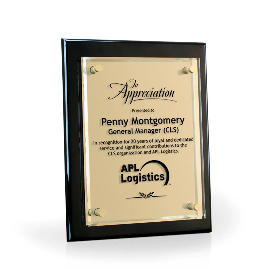 Tesla III Gold Plaques with Plate, 9"x12"