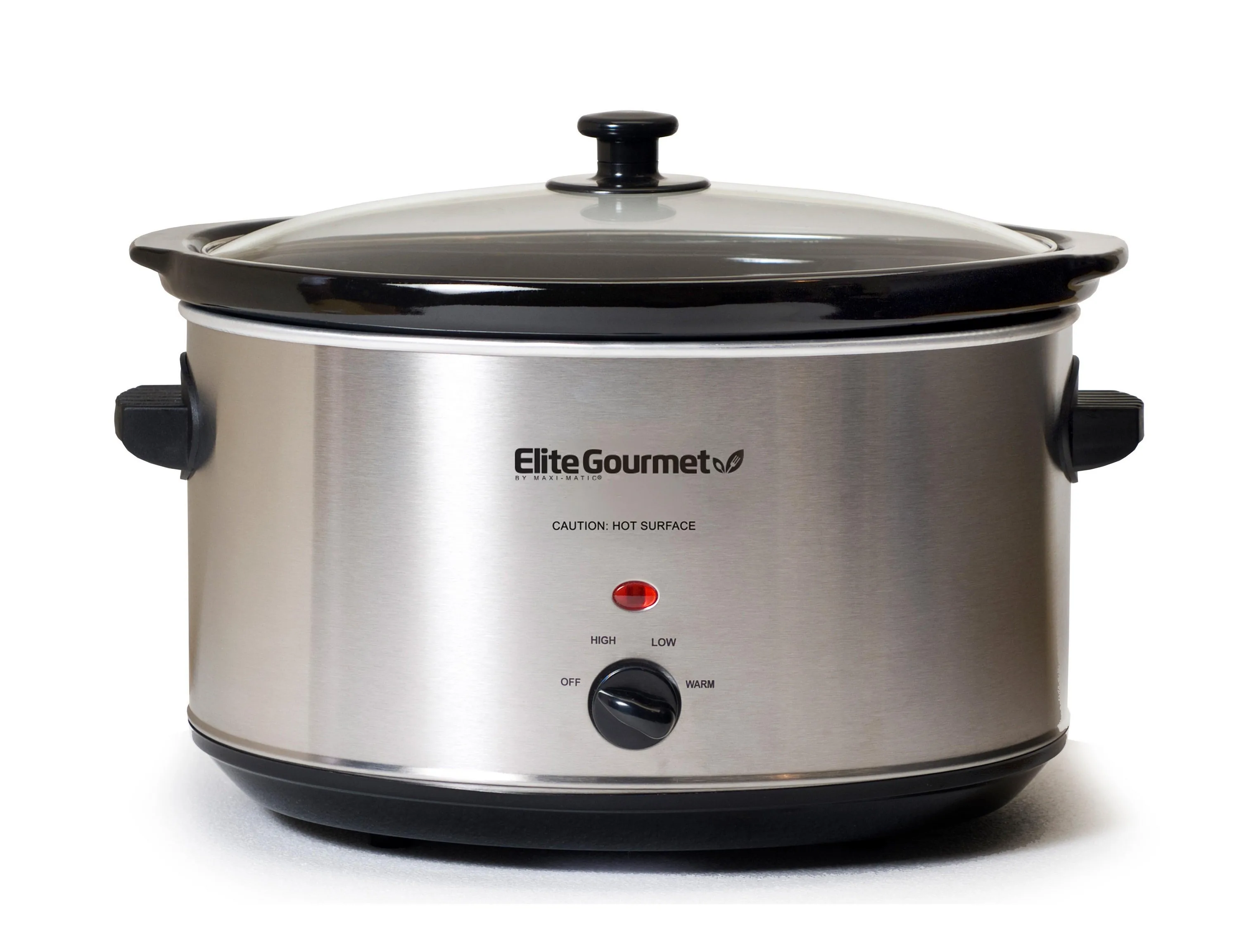 Elite Gourmet Deluxe Sized 8.5Qt Stainless Steel Slow Cooker