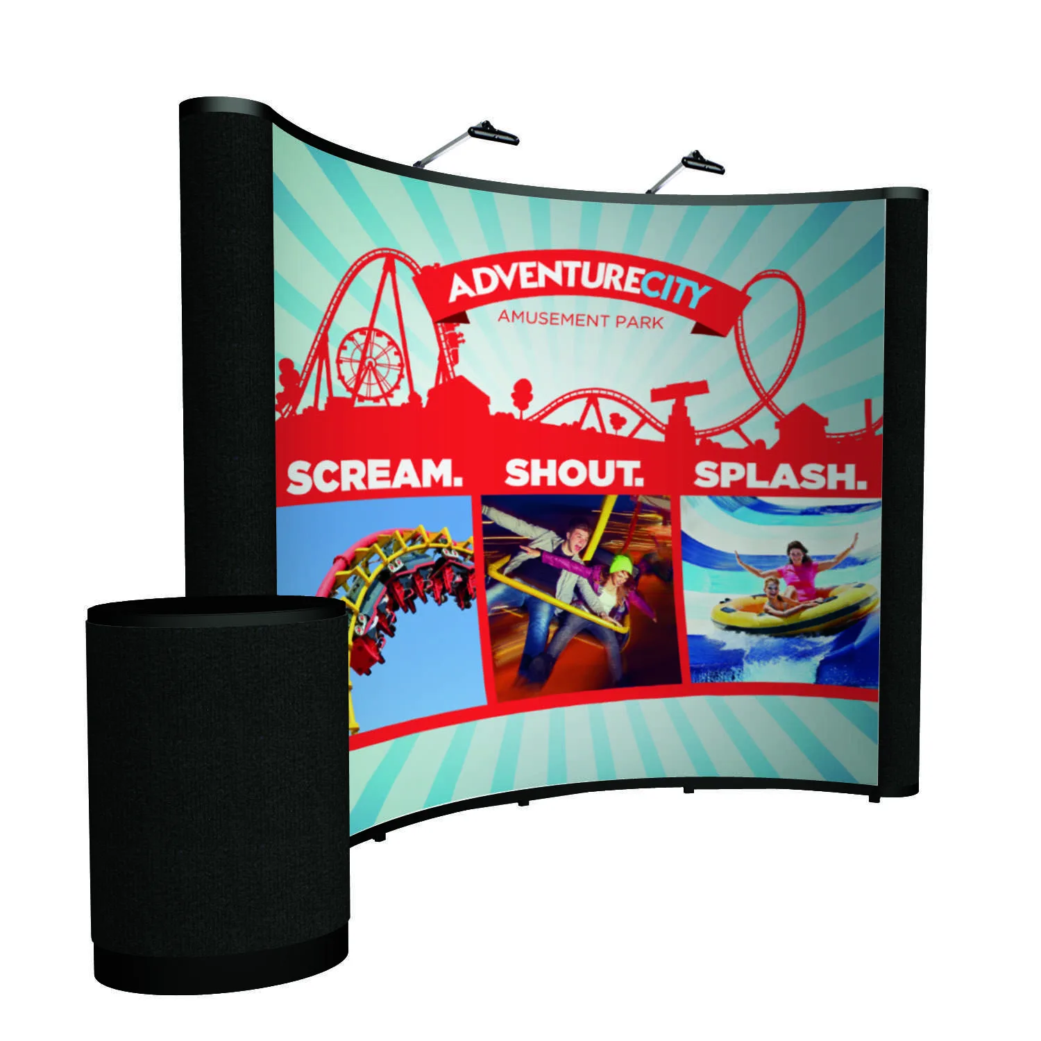 10' Curved Show 'N Rise Floor Kit (Mural w/ Fabric Ends) view 7