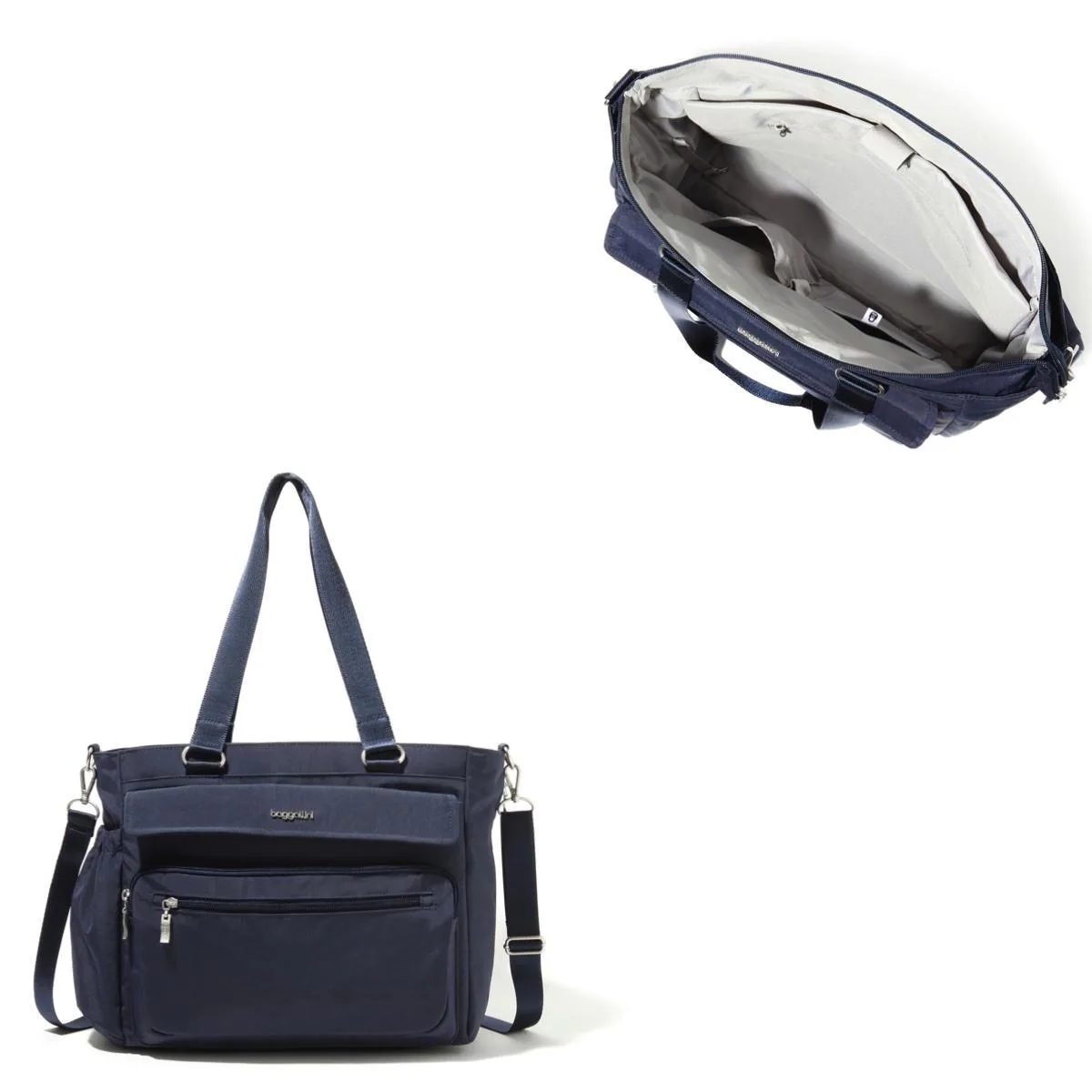 Baggallini Modern Laptop Tote Bag - French Navy Blue