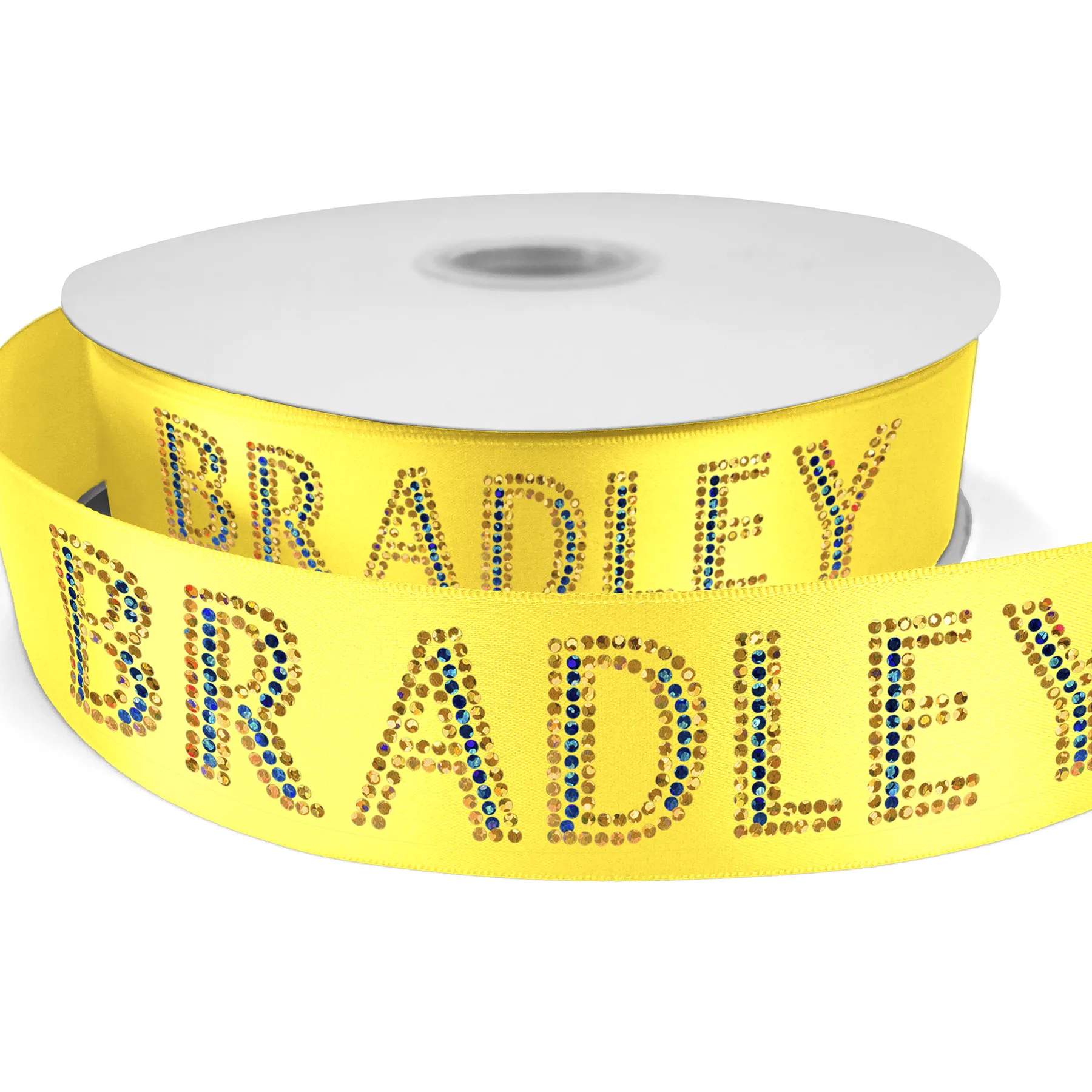 1 1/2" Bridal Satin Ribbon - 100yd Roll - Sparkle view 7