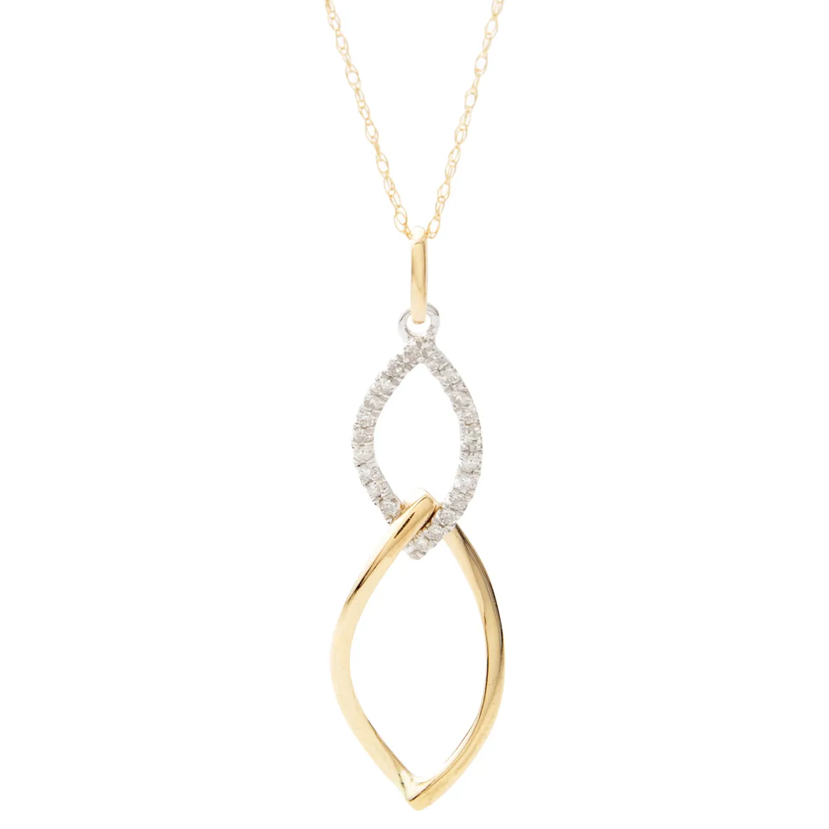 Jilco Inc Diamond Round Rope Chain Necklace - 0.10 Twt