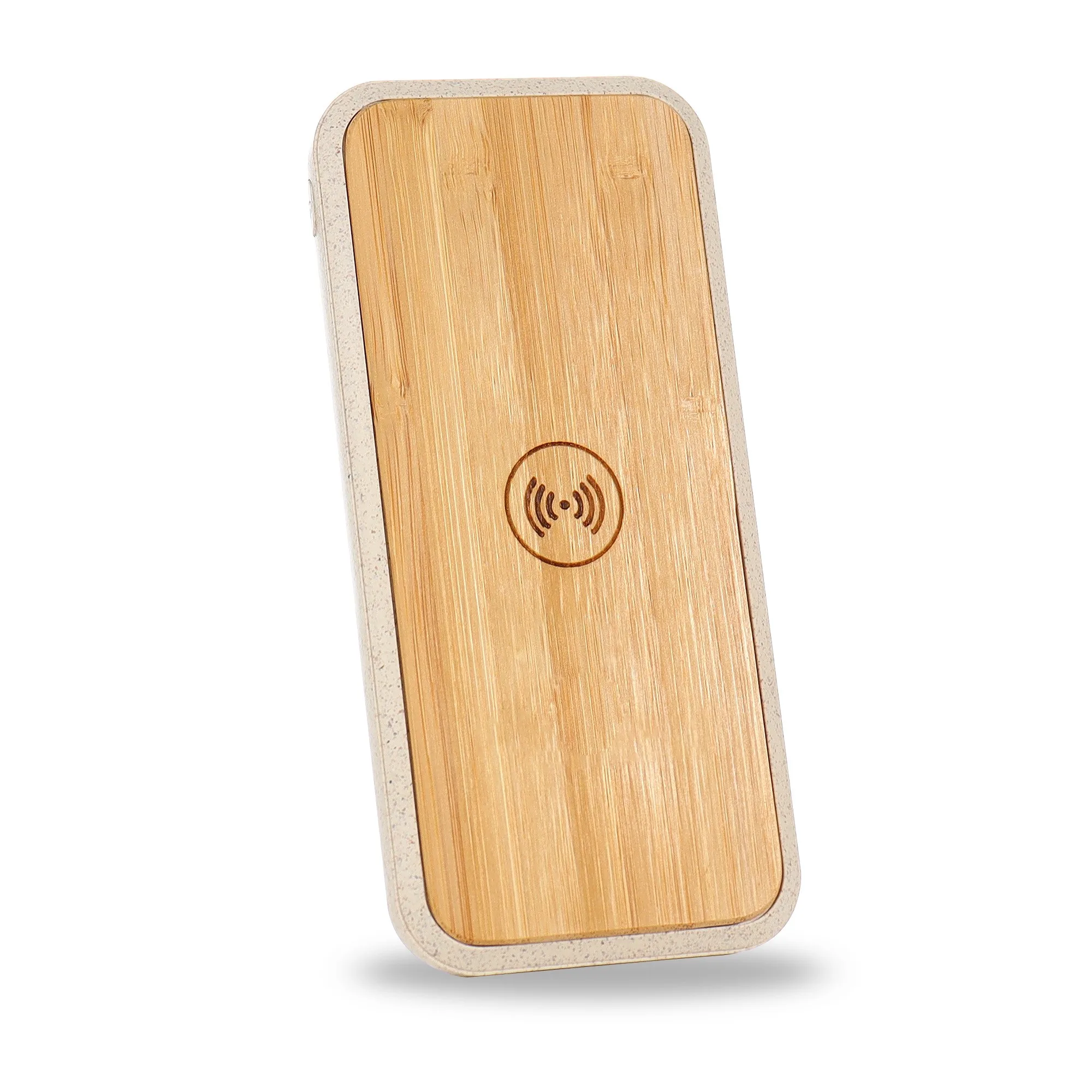 QC208G (Wireless Quick Charging Bamboo Power Bank)