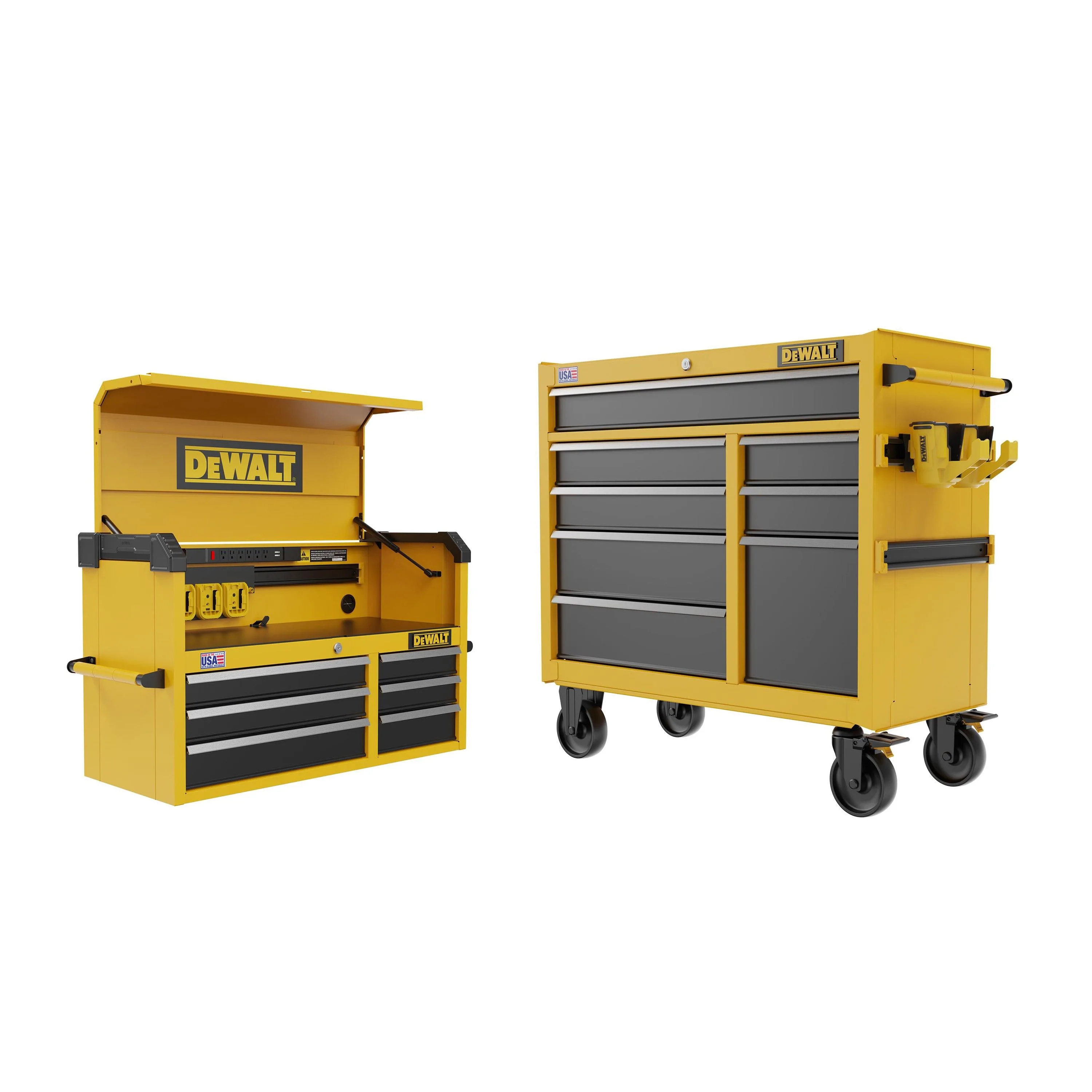 DeWalt 41" 6 Drawer Tool Chest W/ 41" 8 Drawer Rolling Tool Cabinet
