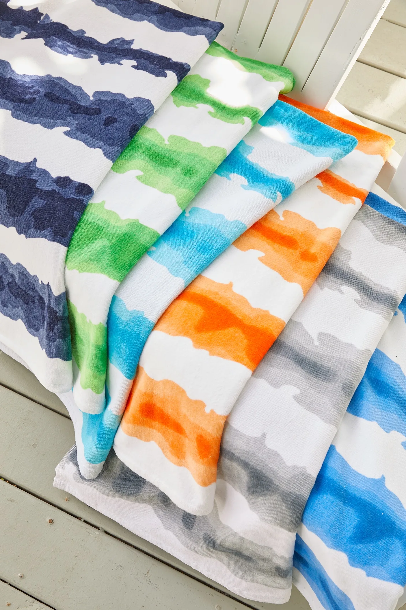 Good Vibes Cabana Stripe Beach Towel™ view 4