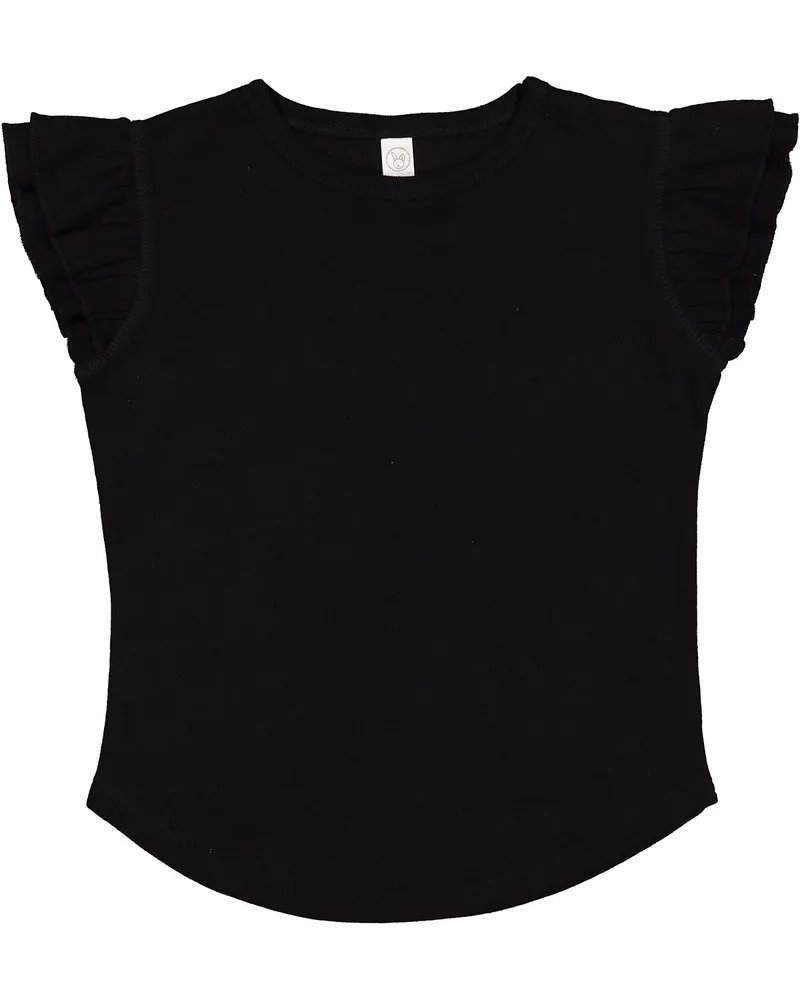 Rabbit Skins Toddler Flutter Sleeve T-Shirt
