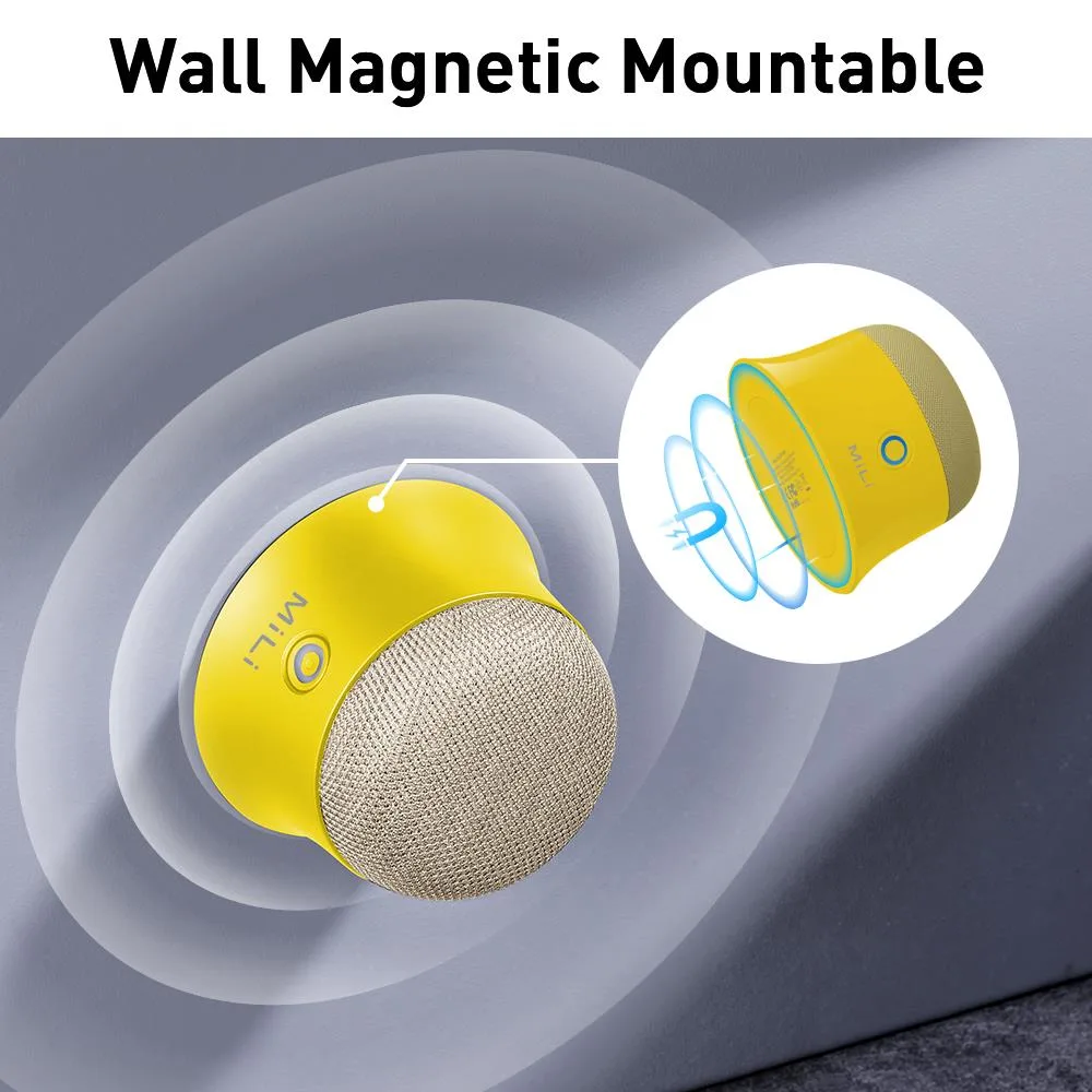 Intelligent Galaxy Mili Magnetic Steareo Bluetooth Yellow Speaker