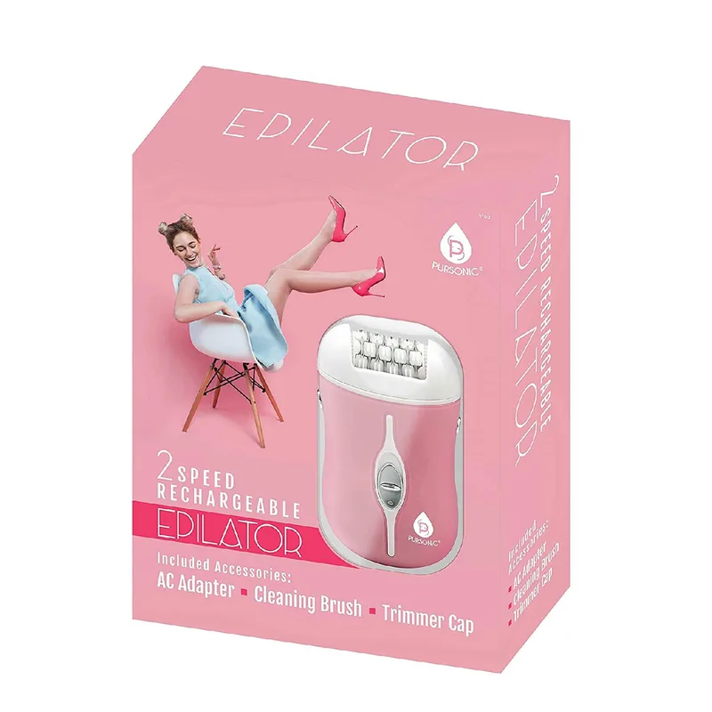 Pursonic Rechargeable Epilator & Bikini Trimmer - Pink