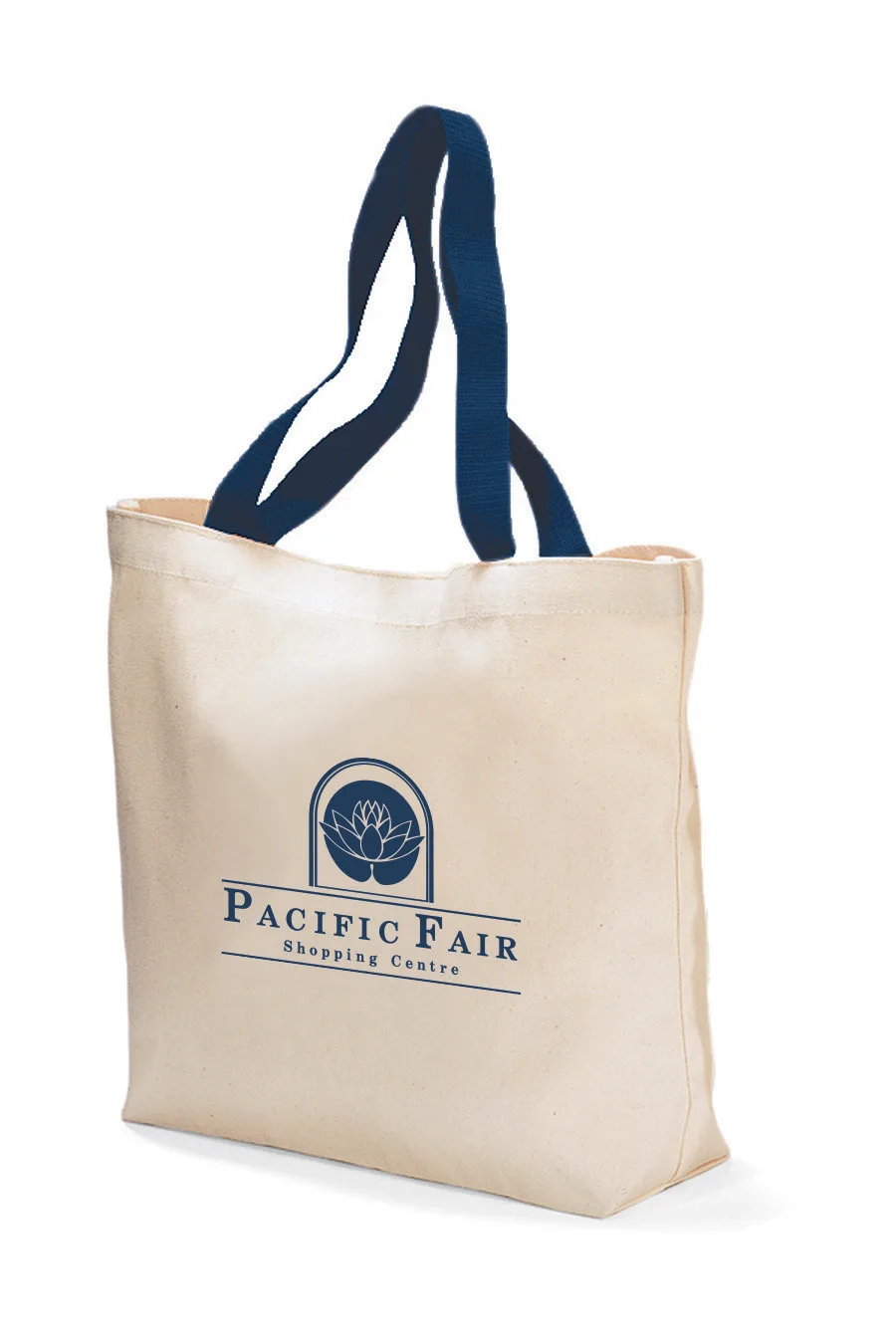 Colored Handle Tote - Navy Blue