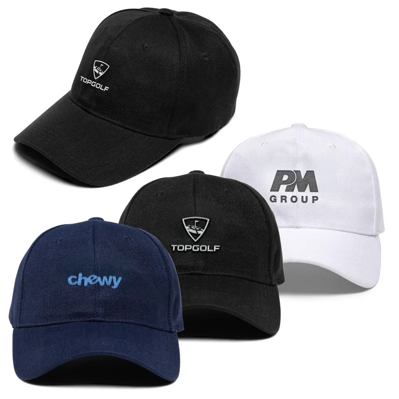 Promo Poly-Cotton 6 Panel Velcro Strap Baseball Cap (Ocean - 10 Weeks)