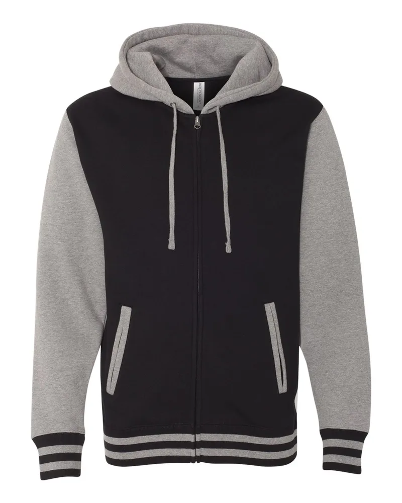 Independent Trading Co.® Unisex Heavyweight Varsity Full-Zip Hooded Sweatshirt view 3