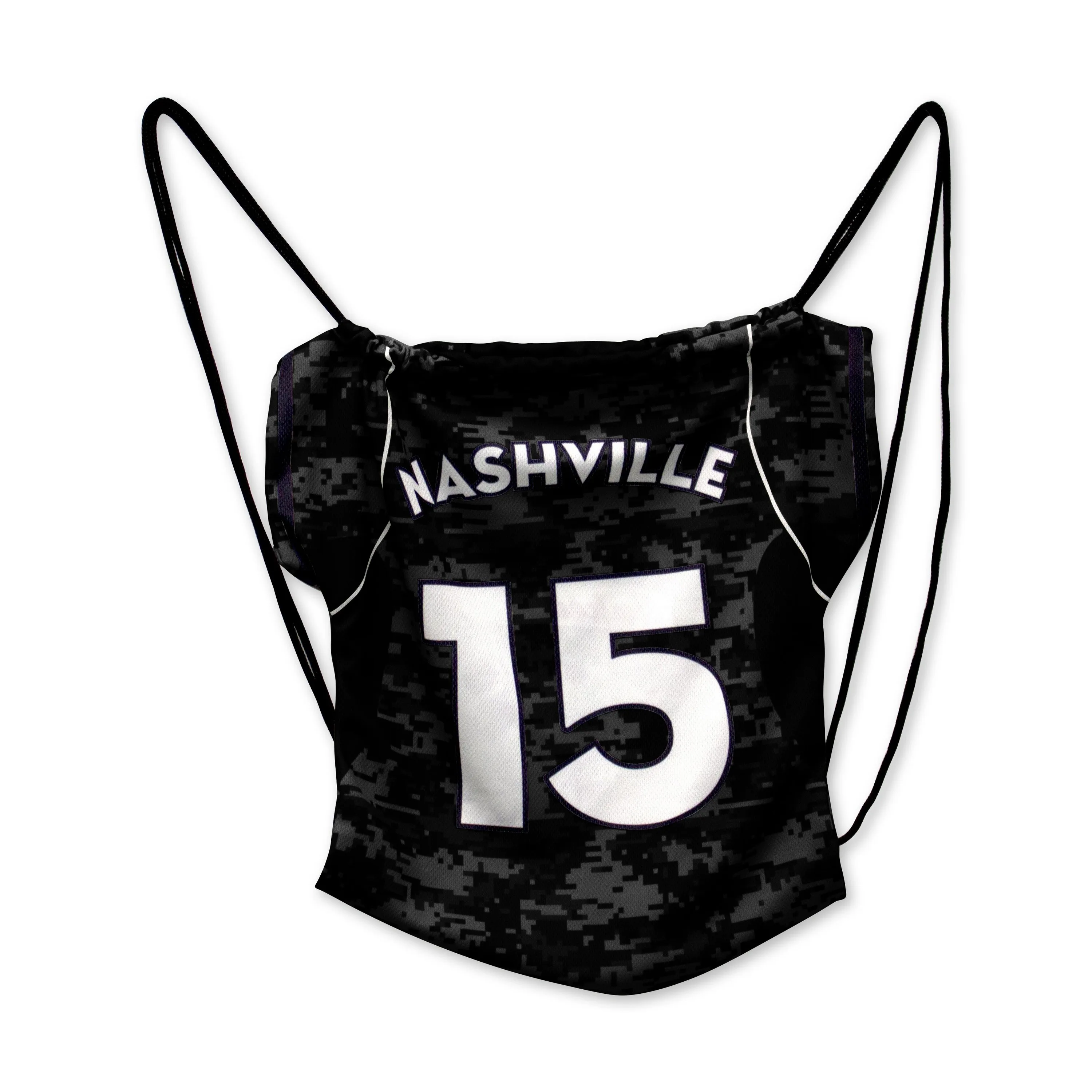 Jersey Mesh Drawstring Backpack view 7
