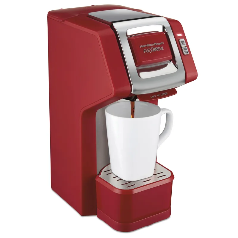 Hamilton Beach Flexbrew Single-Serve Coffee Maker For Use With Single-Serve Pods Or Ground Coffee, R