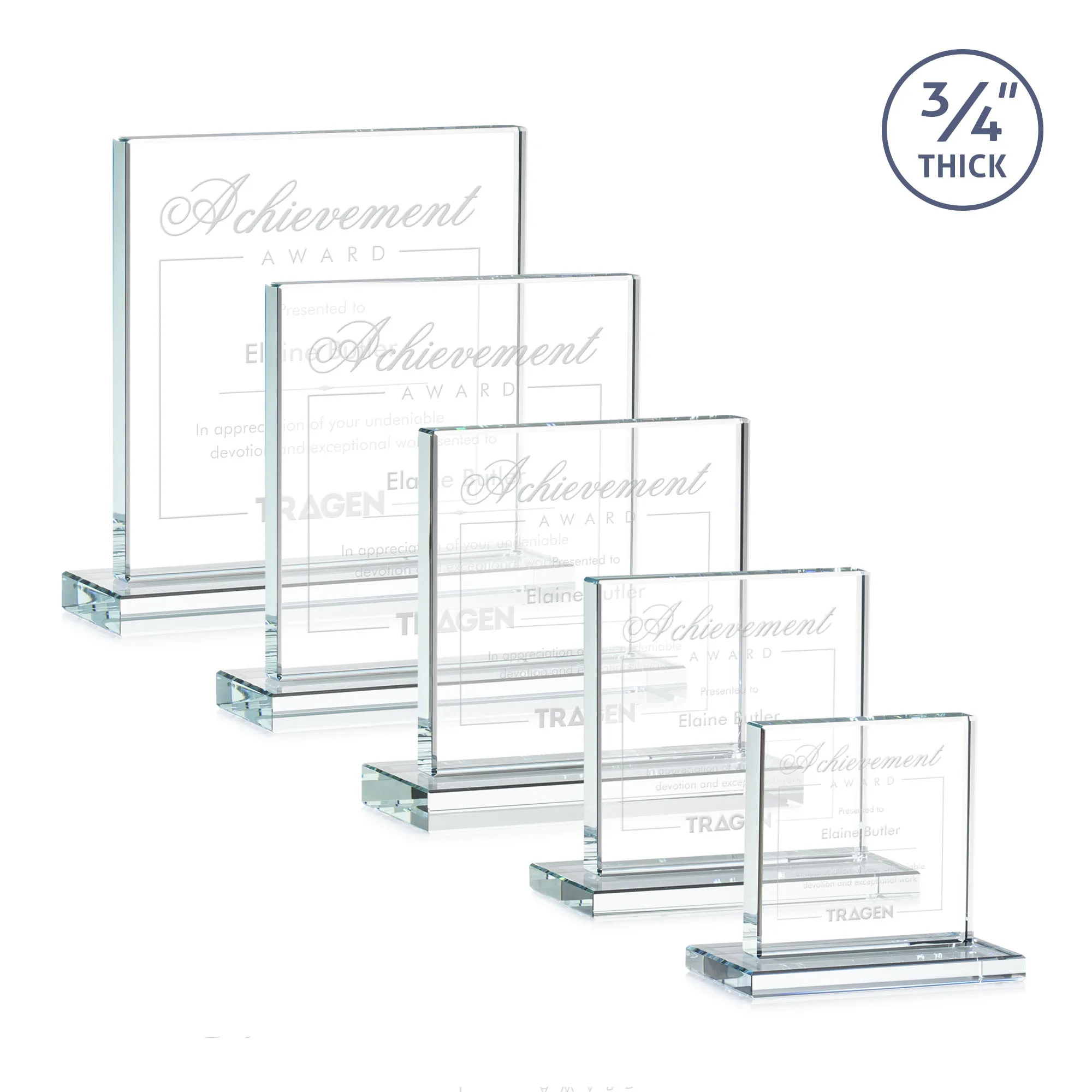Deep Etch, Standard base, Clear