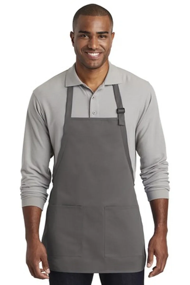 Port Authority ® Medium-Length Two-Pocket Bib Apron.