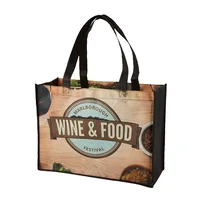 Sublimated 2 Sided Non-Woven Shopping Tote — Red