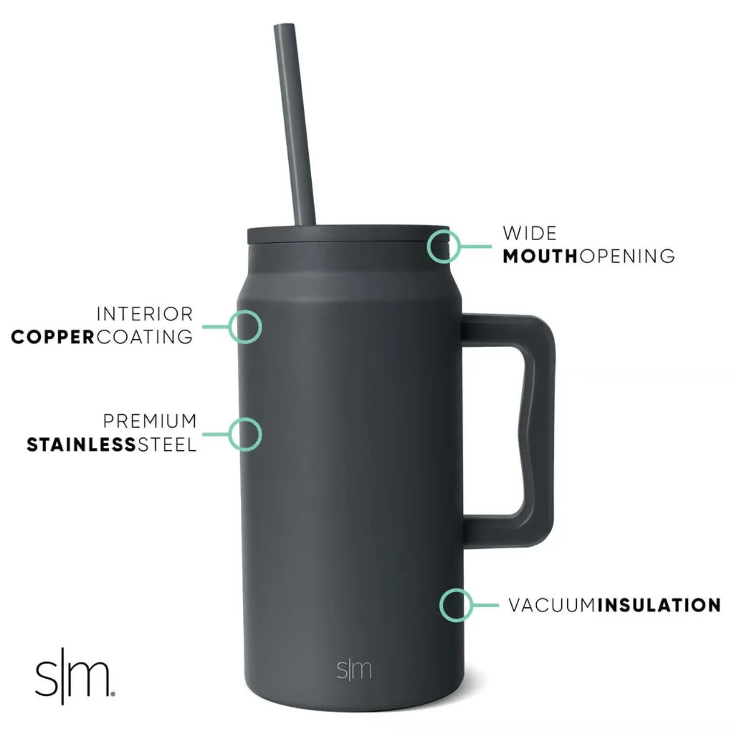 50 oz Simple Modern® Stainless Steel Double-Walled Insulated Trek Tumbler view 2