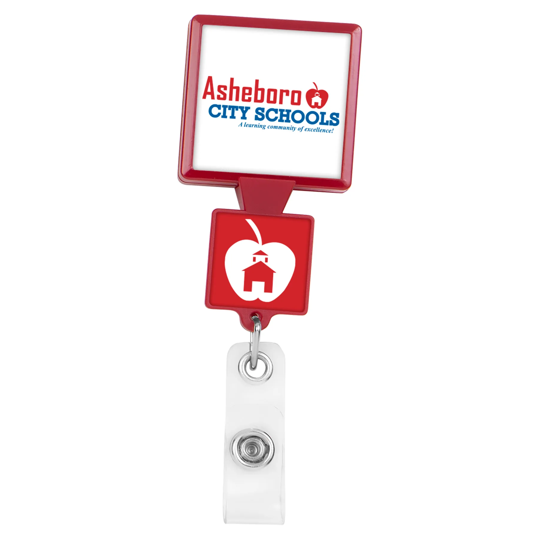 Double Up Square Retractable Badge Reel view 6