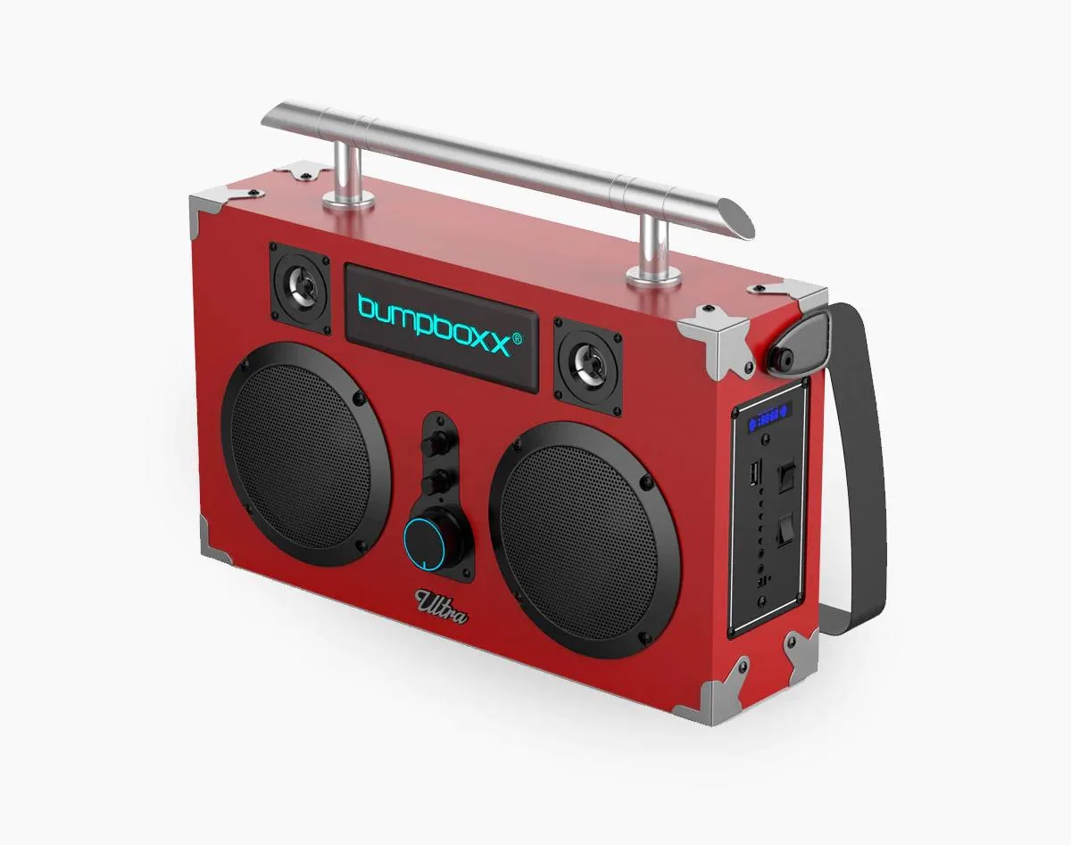 Bumpboxx Bluetooth Boombox Ultra Plus Red