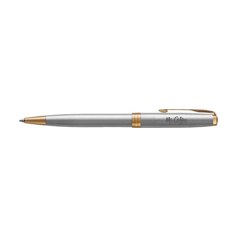 Parker Sonnet Ballpoint - Stainless Steel - Gold Trim