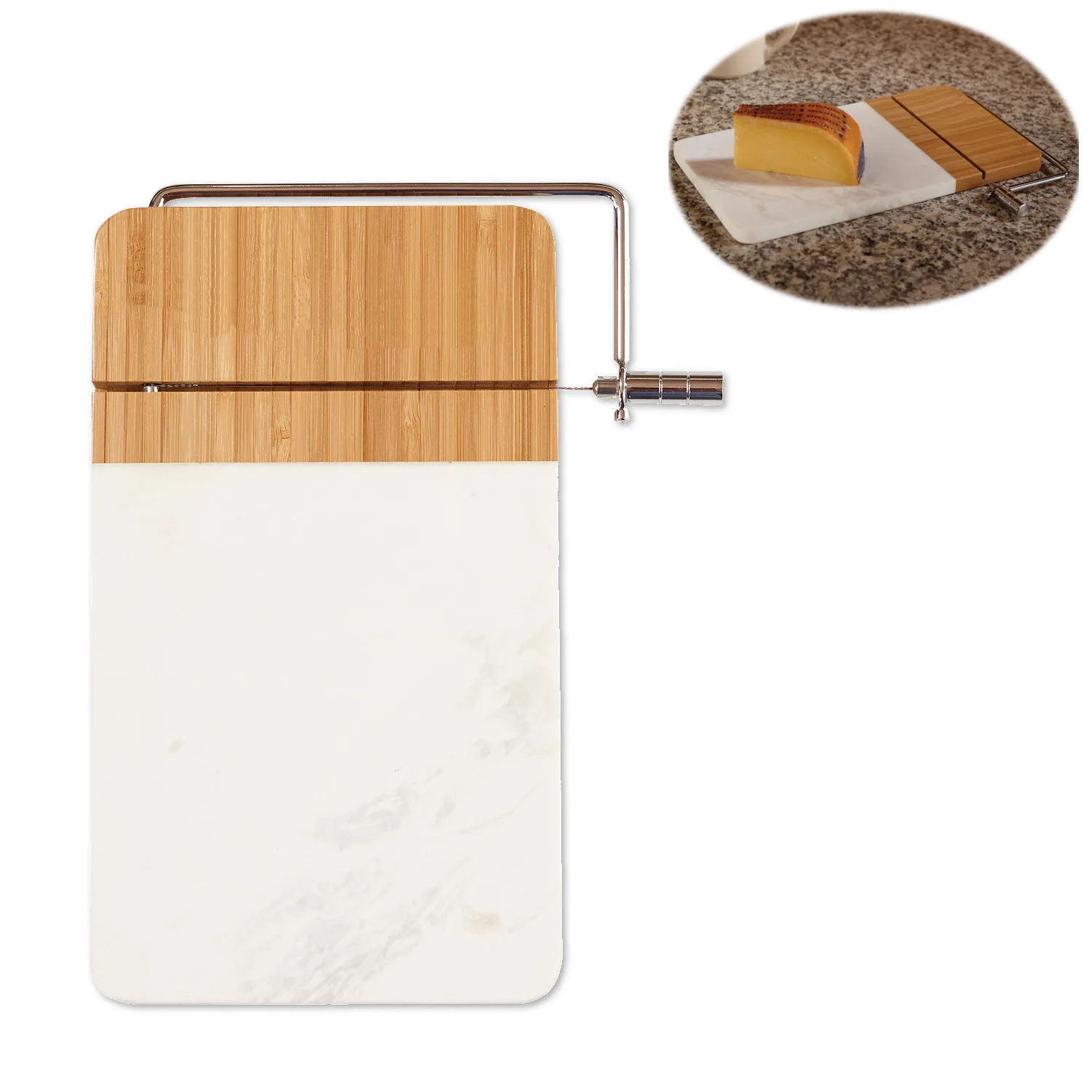 Marble and Bamboo Cutting Board view 2